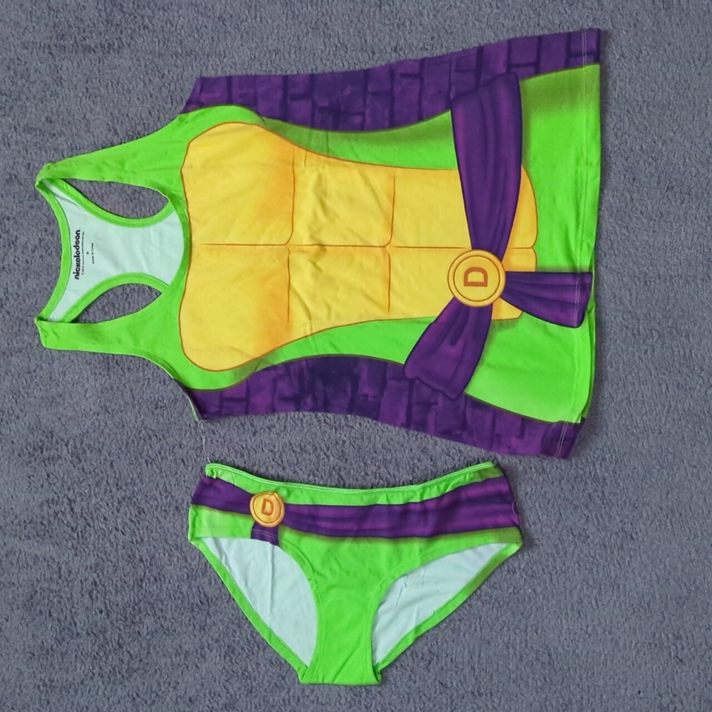 Nickelodeon Donatello Teenage Mutant Ninja Turtles Tank Top and Panty Set (New)